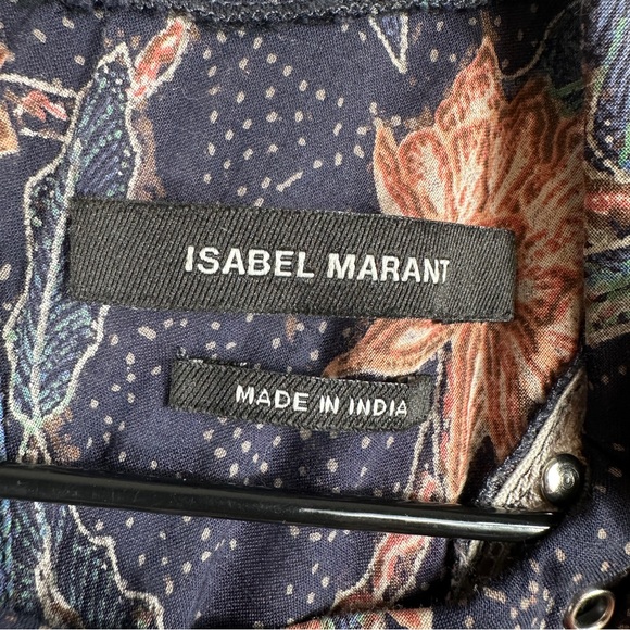 Isabel Marant Floral Ruffle Sleeve Top | Size 38 | US Size 6 - Picture 6 of 12